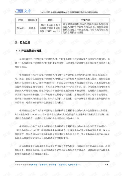2021-2025年中國金融服務外包行業(yè)調研與軟件外包服務新產品開發(fā)戰(zhàn)略咨詢報告解析